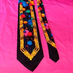 Vintage Rush Limbaugh No Boundaries men Silk neck Tie 90s retro paint